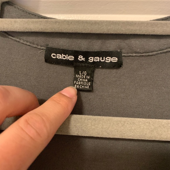 Cable & Gauge Large Sage Green Embroidered Blouse - Picture 3 of 3